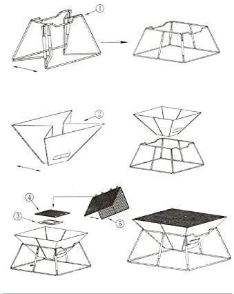 Stainless Steel Portable Camping Charcoal BBQ Grill - Wealers