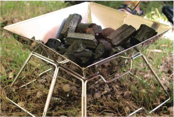 Stainless Steel Portable Camping Charcoal BBQ Grill - Wealers