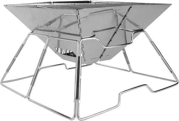 Stainless Steel Portable Camping Charcoal BBQ Grill - Wealers