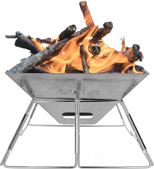 Stainless Steel Portable Camping Charcoal BBQ Grill - Wealers