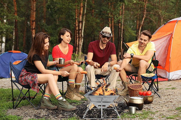 Stainless Steel Portable Camping Charcoal BBQ Grill - Wealers