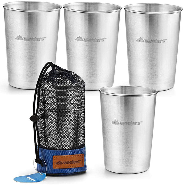 4 Stainless Steel Cups - Wealers