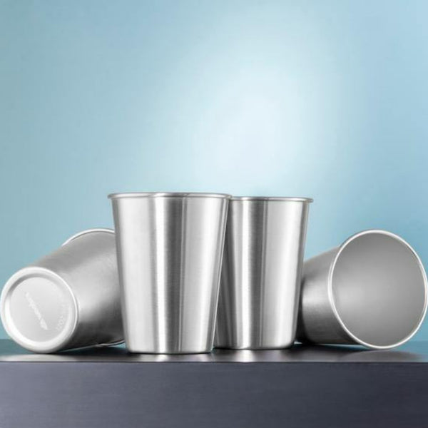 Stainless Steel Cup 10 oz. Tumbler Set Good for Beer, Water, or drinks - Wealers