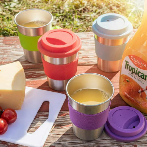 Stainless Steel Cup 10 oz. Tumbler Set Good for Beer, Water, or drinks - Wealers