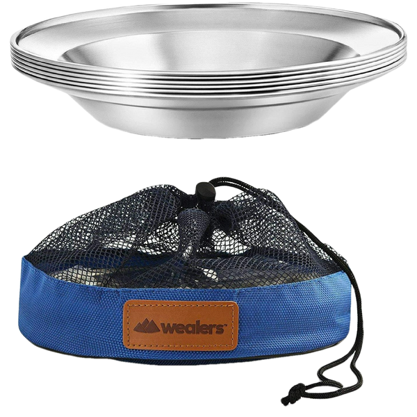 Stainless Steel Plate and Bowl Set - Wealers