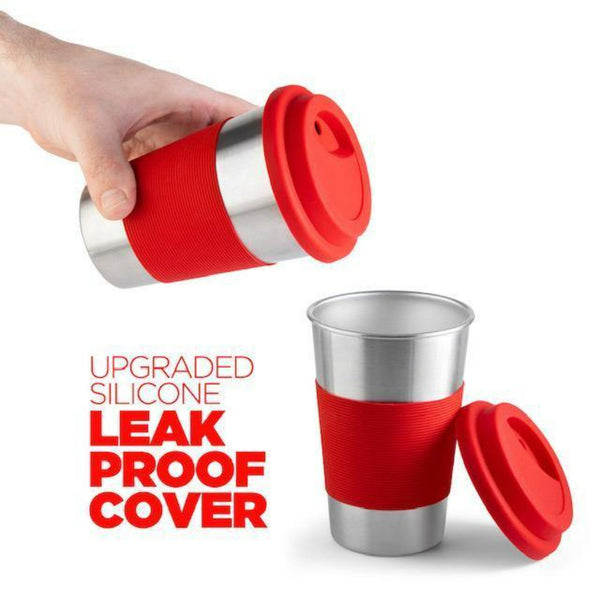 Stainless Steel Cup 10 oz. Tumbler Set Good for Beer, Water, or drinks - Wealers