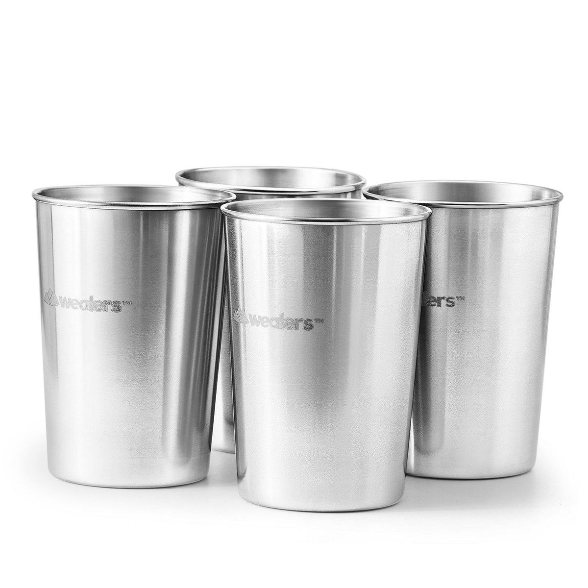 4 Stainless Steel Cups - Wealers