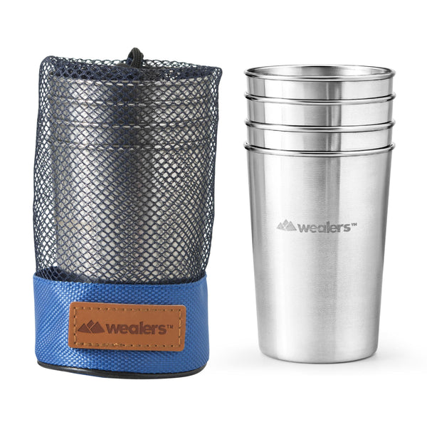 4 Stainless Steel Cups - Wealers