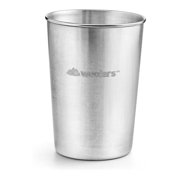 Complete Messware Kit Polished Stainless Steel Dishes Set | Tableware | Dinnerware | Camping | Buffet | Comes in Mesh Bags (4 Person Set) - Wealers