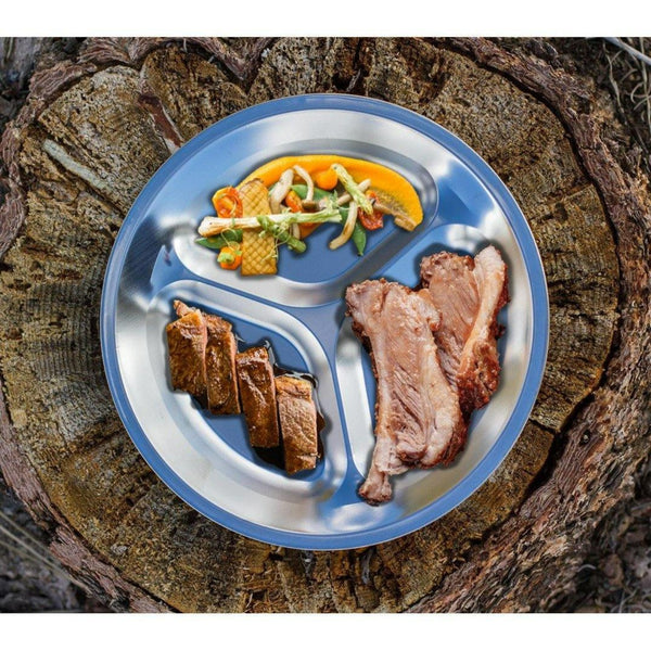 Stainless Steel Sectioned Plates 4-Pk - Wealers