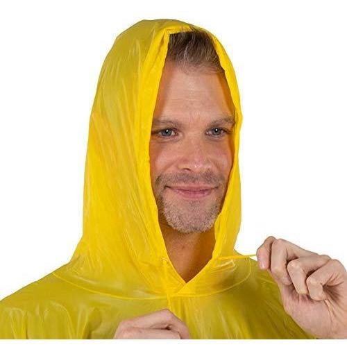 Reusable Waterproof Rain Poncho for Adult Men and Women with Hood string and Snap Closure - Wealers