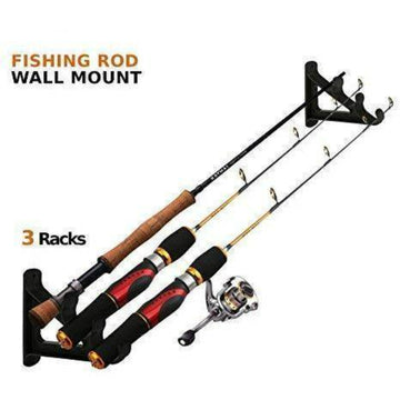 Aokid Fishing Rod Organizer Reliable Fishing Pole Rack Wall Mount  Compatible with Wall