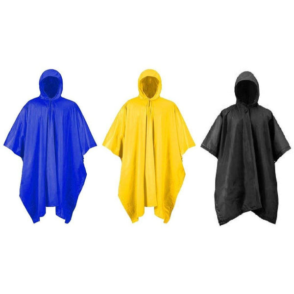 Reusable Waterproof Rain Poncho for Adult Men and Women with Hood string and Snap Closure - Wealers