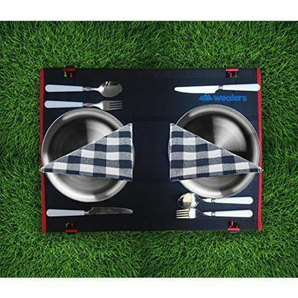 12 Piece Camping Silverware Mess Kit For 2 - Wealers