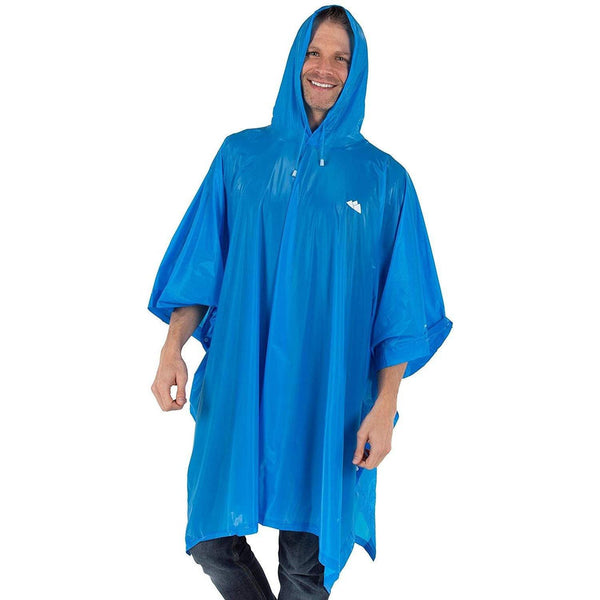 Reusable Waterproof Rain Poncho for Adult Men and Women with Hood string and Snap Closure - Wealers