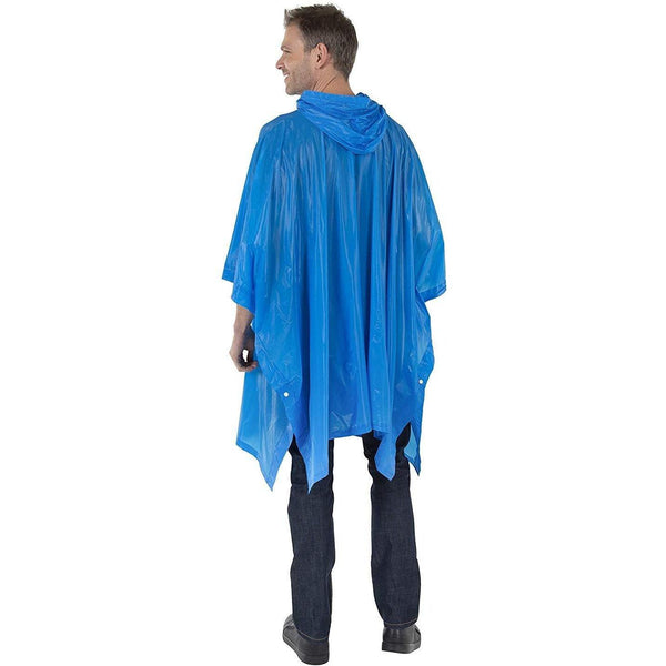 Reusable Waterproof Rain Poncho for Adult Men and Women with Hood string and Snap Closure - Wealers