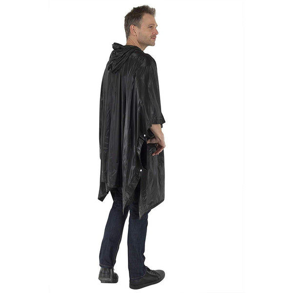 Reusable Waterproof Rain Poncho for Adult Men and Women with Hood string and Snap Closure - Wealers