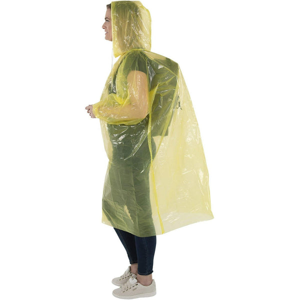 Bulk Emergency Disposable RAIN PONCHOS For Adults Teens With Sleeves and Hood String Excellent Quality - Wealers