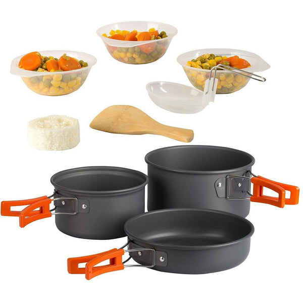 10 Pc Outdoor Cookware Kit - Wealers