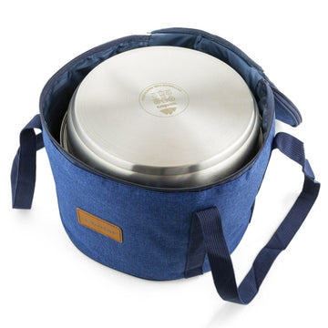 CretFine 304 Stainless Steel Camping Cookware Set with Portable Bag 