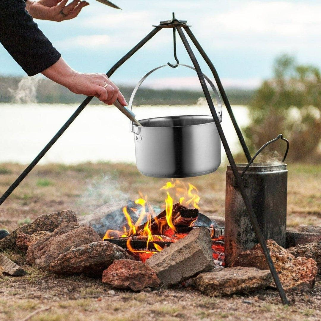 NEW! Camping Cookware Set 304 Stainless Steel 8Piece Pots & Pans Wealers