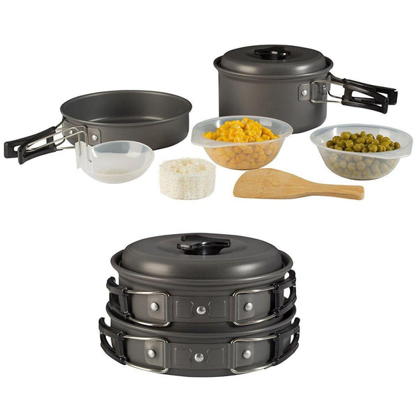 8 pc aluminum outdoor cookware kit - Wealers