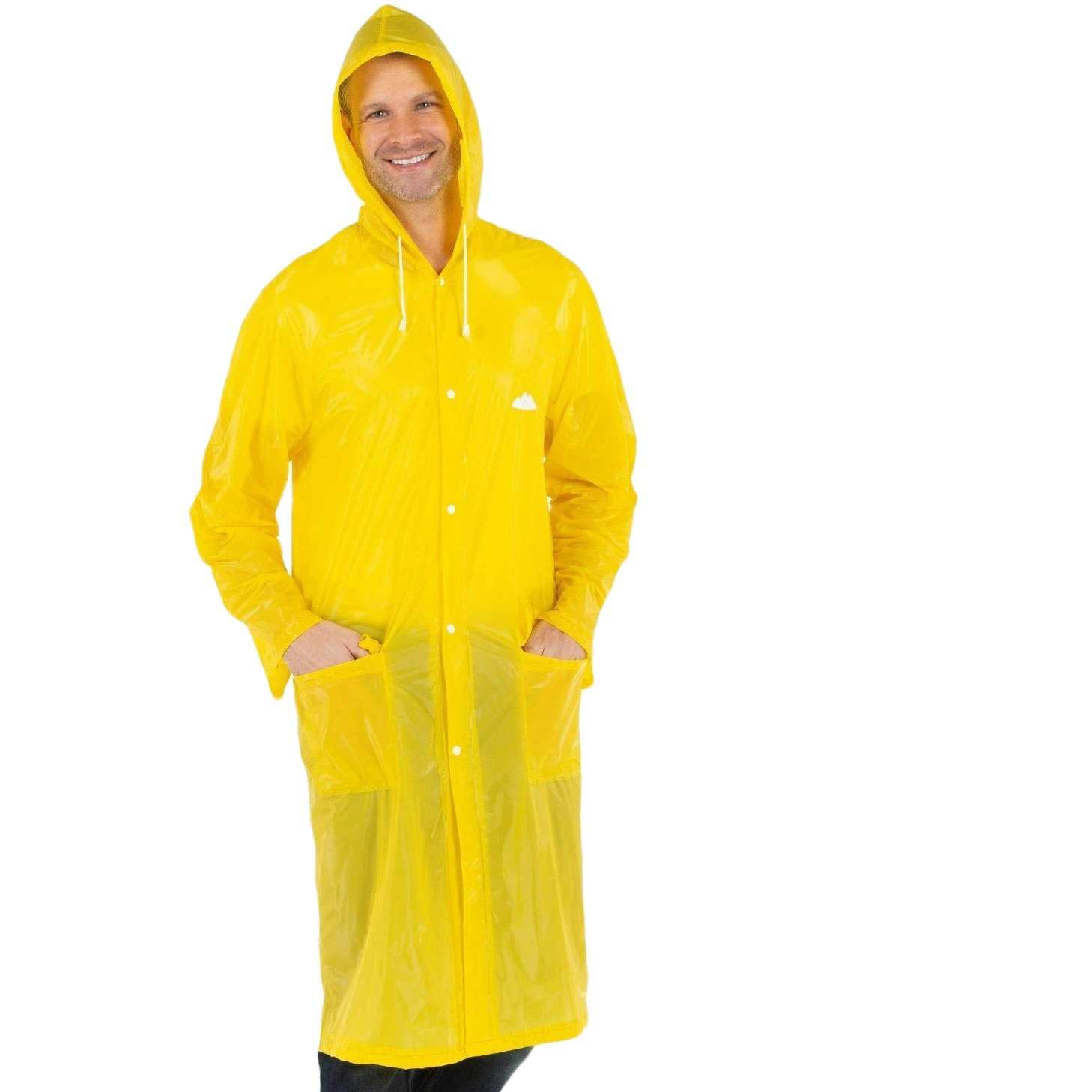 PVC Raincoat Yellow Water Proof Heavy Duty Rain Coat for Adults
