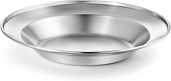 Complete Messware Kit Polished Stainless Steel Dishes Set | Tableware | Dinnerware | Camping | Buffet | Comes in Mesh Bags (4 Person Set) - Wealers
