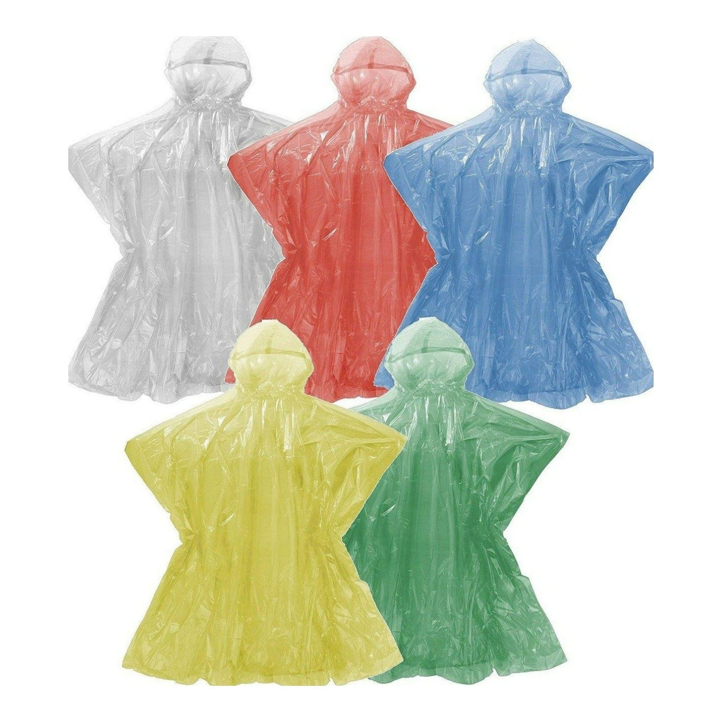 Disposable Waterproof Rain Ponchos for Adults Teens - Bulk Pack for Women  Men Emergency Raincoat Big Groups Theme Parks Camping Outdoors